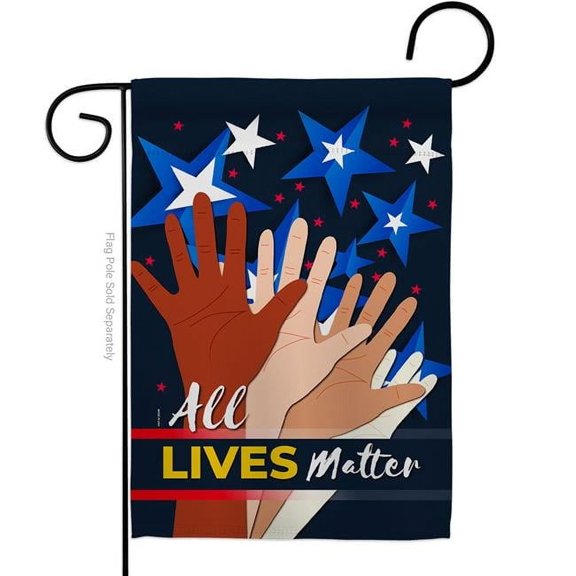 USA Decoration  What Lives Matter Support Cause 13 x 18.5 in. Double-Sided Decorative Vertical Garden Flags for House Decoration Banner Yard Gift