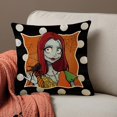 thumbnail image 6 of Halloween Jack Decorative Throw Pillow Covers 16 x 16 Set of 4, Sally Ghost Boo Black Cushion Case Decor, Polka Dots Funny Holiday Home Decoration for Sofa Couch, 6 of 7