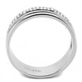 thumbnail image 3 of Luxe Jewelry Designs Men's Stainless Steel Ring with Round Shaped AAA Grade CZ - Size 8 (Pack of 2), 3 of 4
