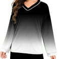 thumbnail image 6 of cocolona Womens Gradient Color Pajama Sets Long Sleeve Tops and Long Pants Fall 2 Piece Lounge Outfits Casual Loose Sleepwear, 6 of 7