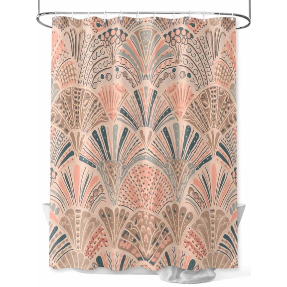 Boho Shower Curtain Set ，Waterproof Fabric Shower Curtains Vintage Ocean Shell Shower Curtains for Bathroom,Bathroom Decor 36"x72"
