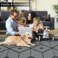 thumbnail image 2 of Haperlare Geometric Area Rugs for Living Room Contemporary Machine Washable Soft Rugs for Bedroom Grey Black Carpet,8'x10', 2 of 7