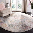thumbnail image 2 of Safavieh Madison Collection MAD611F Boho Chic Floral Medallion Trellis Distressed Non-Shedding Stain Resistant Living Room Bedroom Area Rug, 11' x 11' Round, Grey / Gold, 2 of 2
