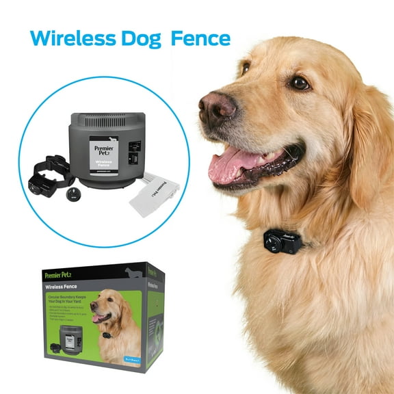 Open Box Premier Pet GIF00-16917 1/2 Acre Adjustable Wireless Fence - Black