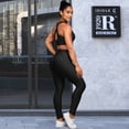 thumbnail image 2 of 26"Neon Black Gym leggings for women,L, 2 of 3