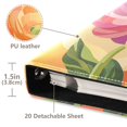 thumbnail image 3 of FORMRS 3 Ring Photo Album 4"x6" Self Adhesive Large Capacity PU Leather Cover, Pink Abstract Floral, 3 of 8
