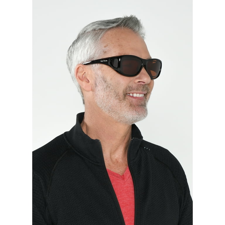 Solar Shield Dioptics Unisex Rectangle Sport Sunglasses, Tortoise