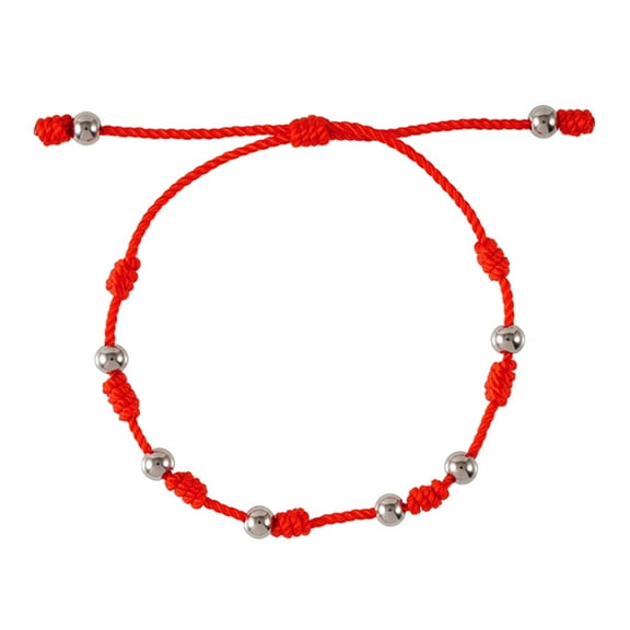 NUOLUX Bracelet Red String Kabbalah Lucky Feng Shui Rope 7 Knot Chinese Jewelry Cord Wrist Around