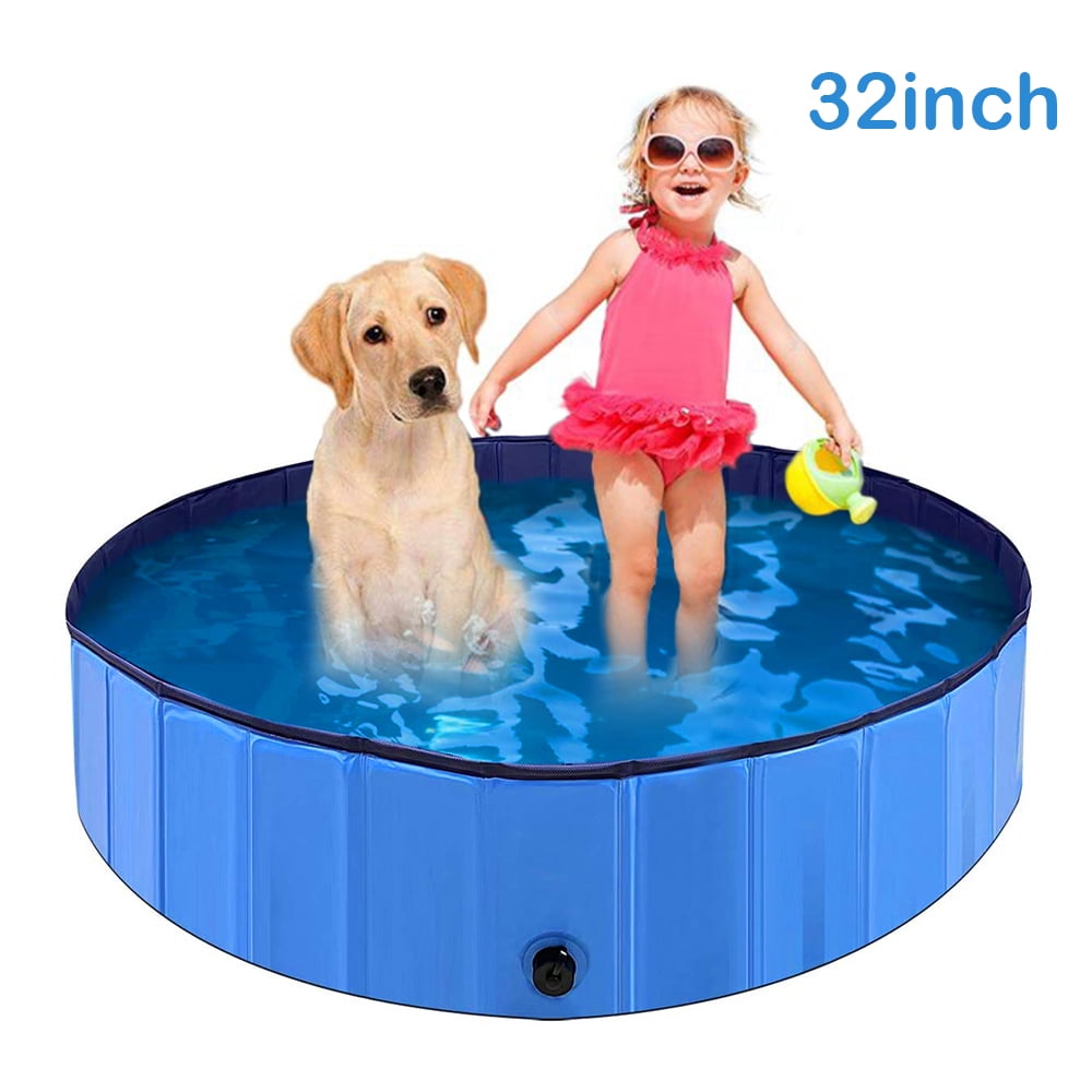 Mayin Foldable Dog Pool, Hard Plastic Dogs Pool Pets Bathing Tub