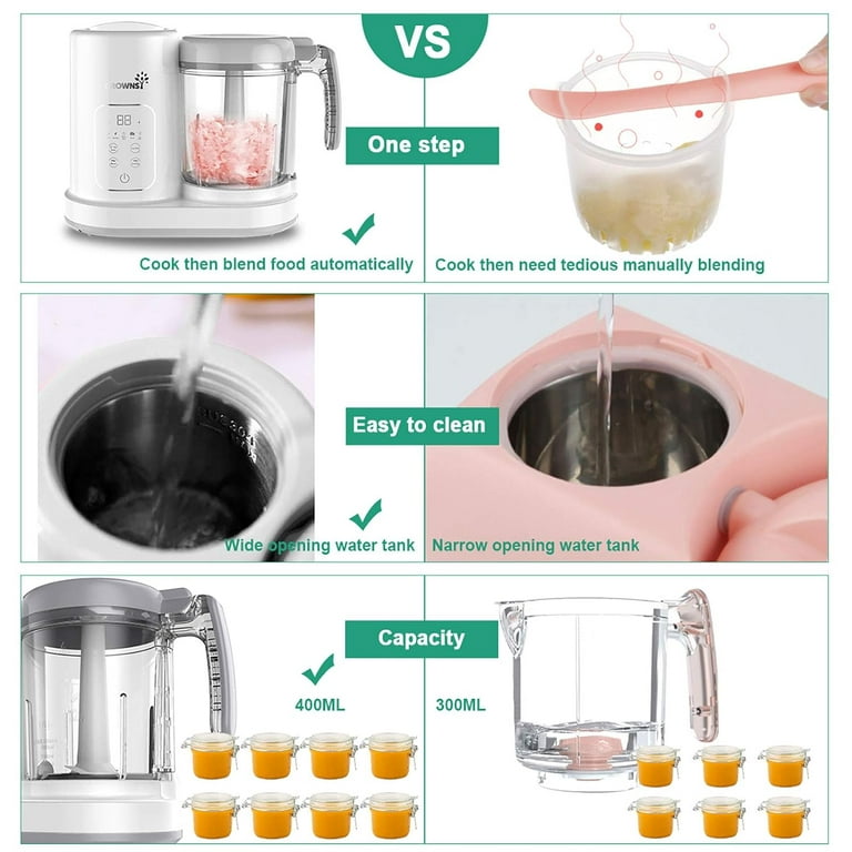 Baby Food Maker Baby Food Processor Blender Steamer Cooker Chop Grind Puree  Quick Easy Clean All-in-one BPA Free by VENTRAY 