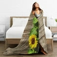 thumbnail image 5 of funny Sunflowers Fleece Plush Throw Blanket Comforter Faux Fur Soft Cozy Warm Fluffy Microfiber Fuzzy Blanket for Bed Couch Sofa Chair Fall Nap Travel Camp Picnic 50"x40", 5 of 5
