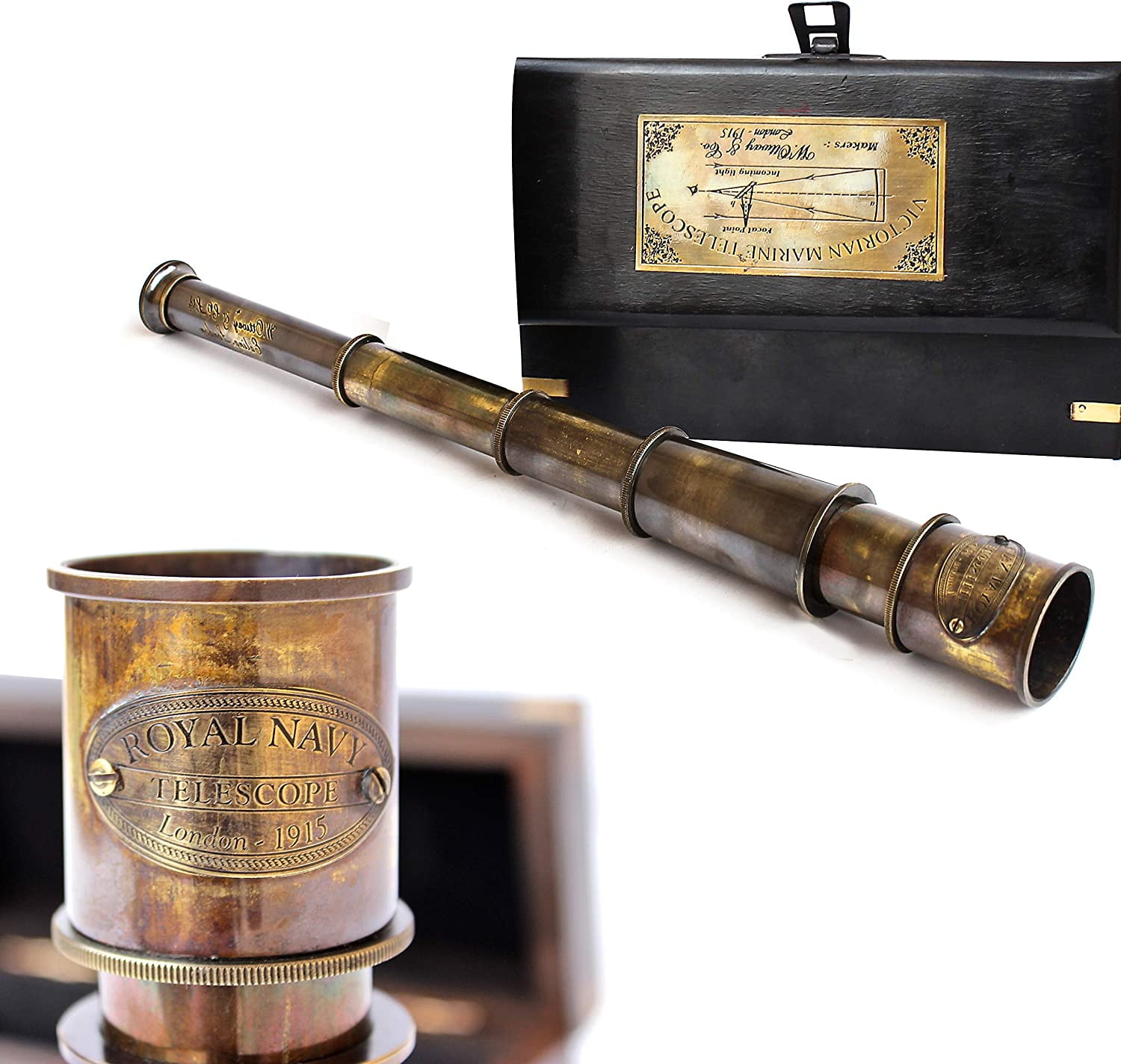 Vintage Telescope Handcrafted Brass Nautical Telescope Vintage - Main Image
