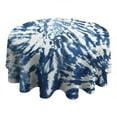 thumbnail image 4 of Colorful Tie Dye Pattern Round Tablecloth 60"x60",Wrinkle Wipeable Table Cloth for Kitchen Dining Room Picnic Patio Party, 4 of 6