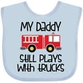 thumbnail image 3 of Inktastic Firefighter Daddy Plays with Trucks Boys or Girls Baby Bib, 3 of 4