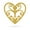 Gold, variant on RealSteel Elegant Heart Wall Art, Romantic Indoor/Outdoor Home Décor (24"/ Red)