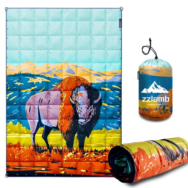Manta de camping zzlamb 132 x 191 cm, impermeable, ligera