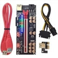 thumbnail image 5 of 4X VER018 PRO PCI-e Riser Card USB 3.0 Cable 018 PLUS PCI Express 1X una 16X Extender Adaptador PCIe para BTC Mining (Rojo), 5 of 5