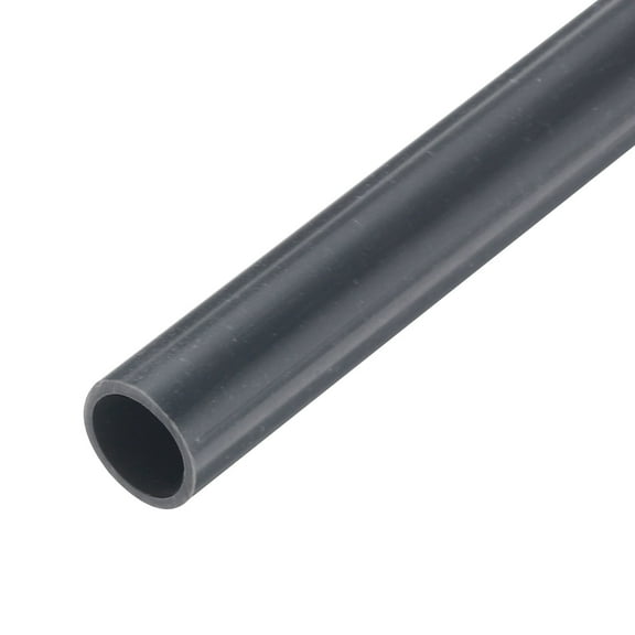 Rigid Round Pipe 8mm ID 10mm OD 9" Length Dark Grey High Impact for Water Pipe, Crafts, Cable Sleeves