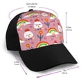thumbnail image 2 of Naloa Cartoon Chicken Adult adjustable Print Baseball Hat, Patchwork curved brim baseball capfor Men and Women, One Size, 2 of 5