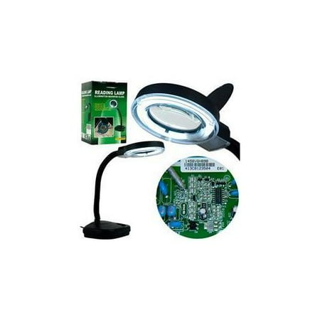 Trademark Poker Flourescent Gooseneck Magnifier Light with 5 power lens