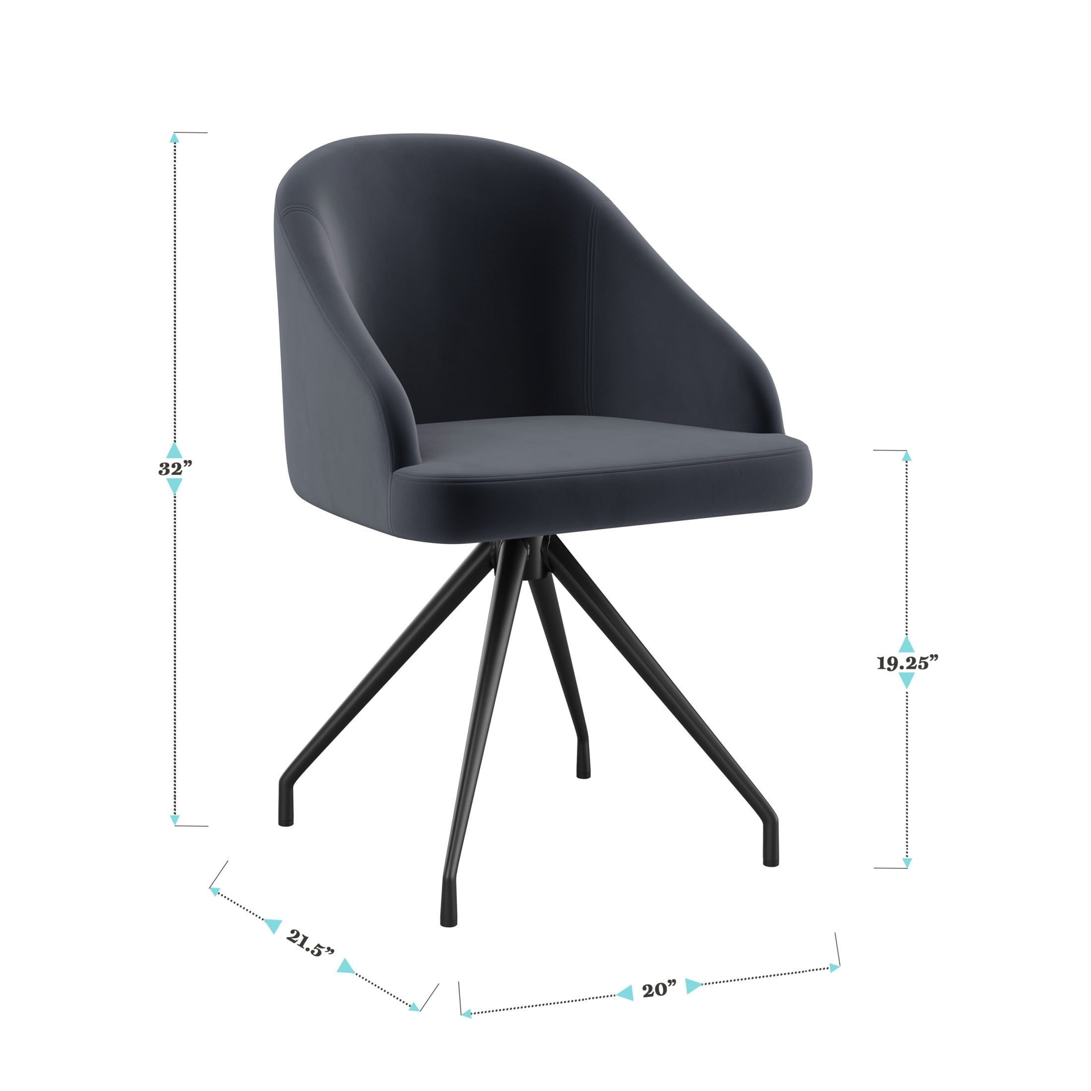 Martha Stewart Sora Upholstered Stationary Office Chair in Gray/Oil Rubbed Bronze