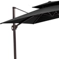 thumbnail image 2 of HomeRoots 485672 11 ft. Black Polyester Round Tilt Cantilever Patio Umbrella with Stand, 2 of 3