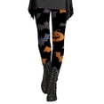 thumbnail image 2 of Halloween Black Plus Size Leggings with Pockets for Women Milk Silk Grinding Soft High Waisted Tummy Control Workout Yoga Pants L, 2 of 5