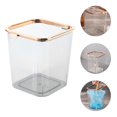 thumbnail image 3 of OUSITAID Household Trash Can Portable Trash Container Clear Garbage Bucket Wastepaper Basket, 3 of 6
