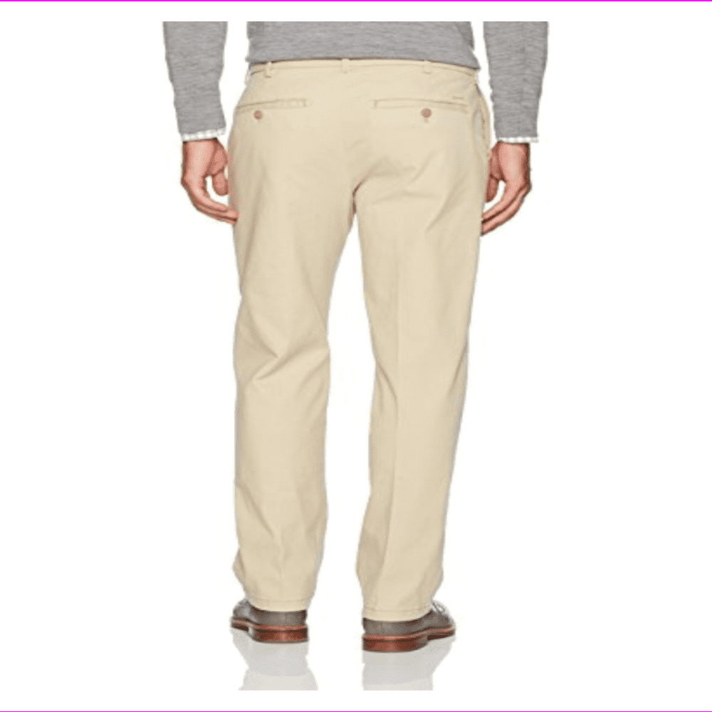 Izod mens Straight Fit Saltwater Stretch Flat Front No Cuff Chinos