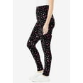 thumbnail image 3 of Woman Within Plus Size Tall Stretch-Cotton Knit Pull-On Printed Leggings, 3 of 6