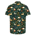 thumbnail image 2 of Men's Hawaiian Xmas Shirt Christmas Snowman Blouse Button Down Short Sleeve Shirts Snowflakes Printed Pullover Christmas Tree Shirt Festival Holiday Shirts Xmas Party Costume, 2 of 5