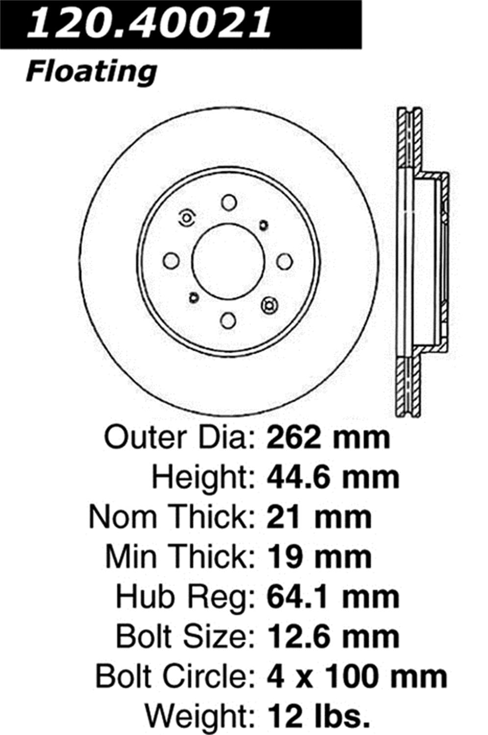 Brembo 02-05 Chevy Trailblazer/GMC Envoy/2005 Saab 9-7x Front Premium UV Coated OE Equivalent Rotor