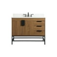 thumbnail image 3 of Elegant Decor Eugene 42" Single Bathroom Vanity with Backsplash in Walnut Brown, 3 of 8