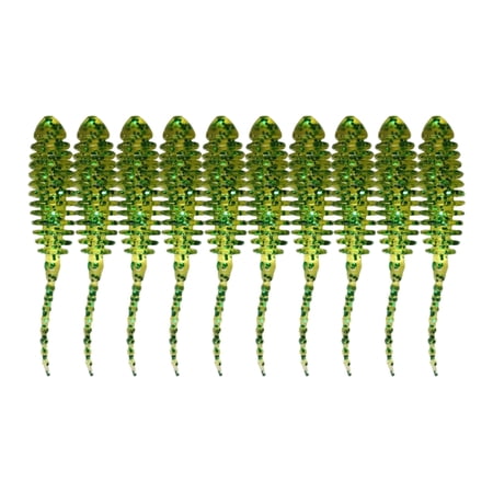 10pcs Tiny Worm Baits Fishing Lure 35mm Silicone Fishing Lures Mini Needle Tail Soft Baits Simulation Lures