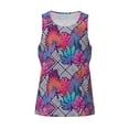 thumbnail image 4 of Fotbe Tropical Leaves Pattern Men's Quick Dry Workout Tank Top Gym Muscle Tee Fitness Bodybuilding Sleeveless T Shirt Breathable Workout Shirt-Medium, 4 of 9