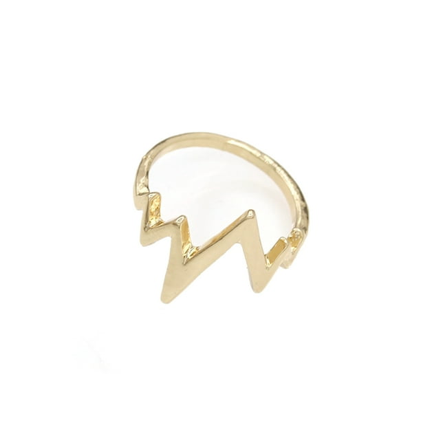 Heartbeat shaped sale ring