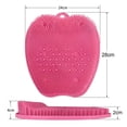 thumbnail image 3 of 1 Uds. Almohadilla rosa para lavado de pies para mujeres embarazadas, masajeador de pies, almohadilla de masaje para ducha con ventosa antideslizante y 1 gancho oso de fresa Electrónica, 3 of 5
