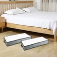 thumbnail image 4 of Boovnll Under Bed Storage Containers 2Pcs 40x18x6" Foldable Large Capacity Underbed Storage with Zippers & Handles for Blankets Comforter Pillows Sheets Under Bed Storage, 4 of 6