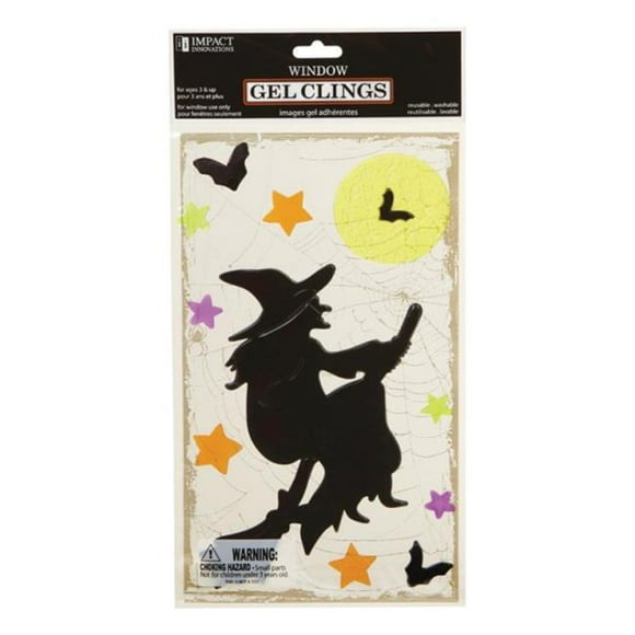 Impact Innovations 82344D 6 x 12 in. Halloween Gel Clings Ghost- pack of 24