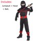 thumbnail image 1 of Disfraz de Ninja japonés Purim Boy, disfraz de guerrero samurái enmascarado, traje de semana, disfraz de carnaval, vestido de fiesta elegante de Halloween, 1 of 5