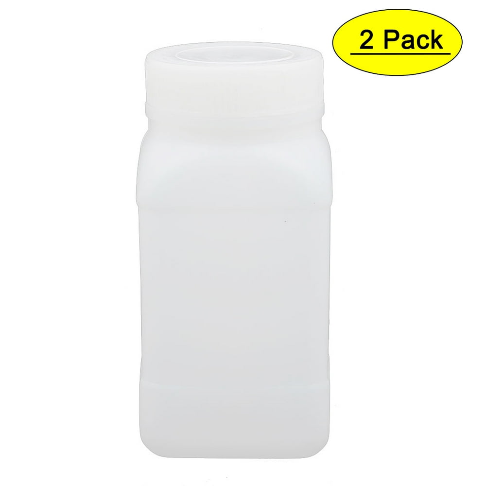 Unique Bargains 2pcs 250ml HDPE Plastic Container Wide Mouth Bottle
