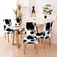 thumbnail image 4 of Art Abstract Monochrome Blackand White Dining Chair Covers Set of 4,Removable Washable Parson Chair Covers for Dining Room,Living Room,Kitchen, 4 of 6