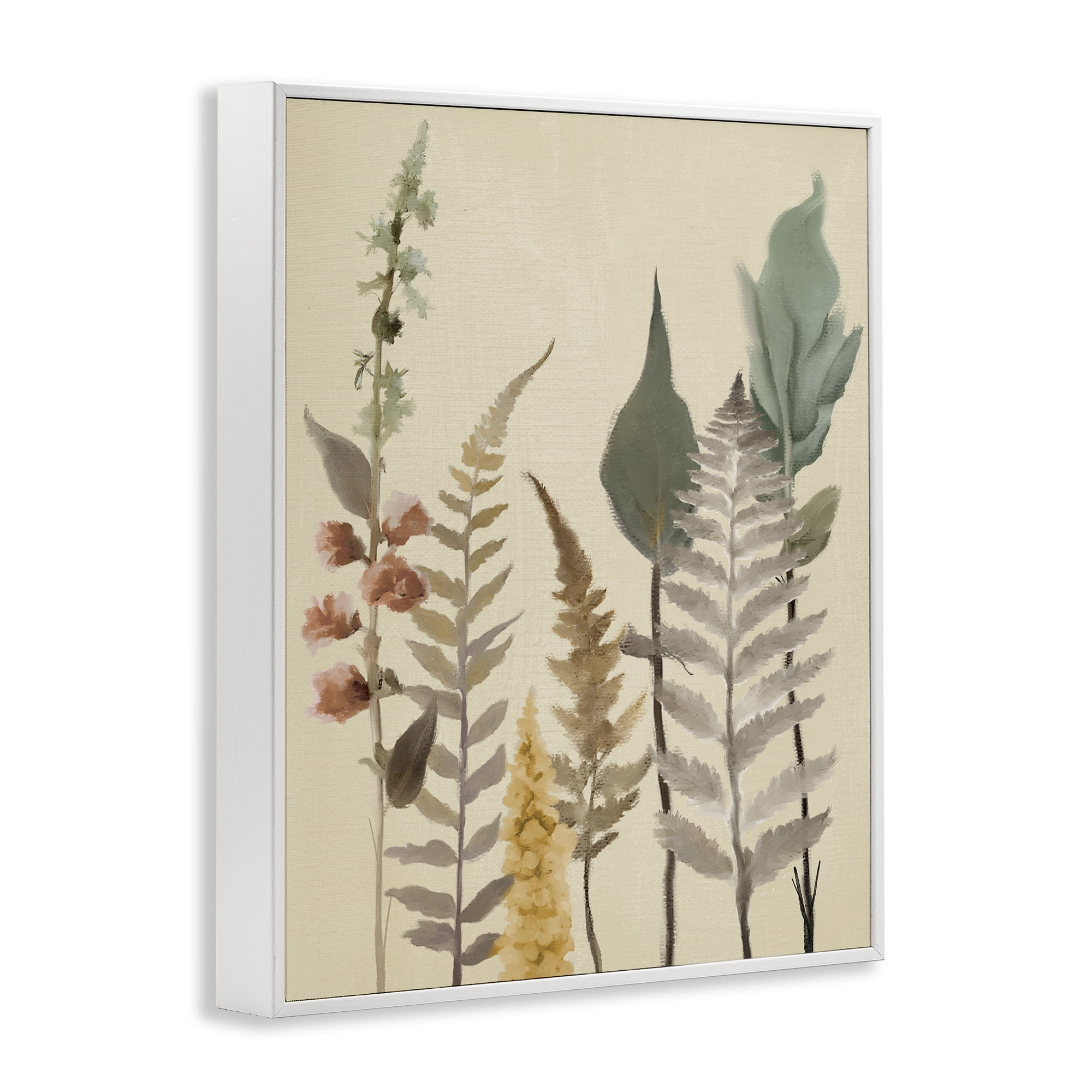 Stupell Industries Fall Botanicals Forest Ferns White Framed Giclee Art, design by Elizabeth Medley