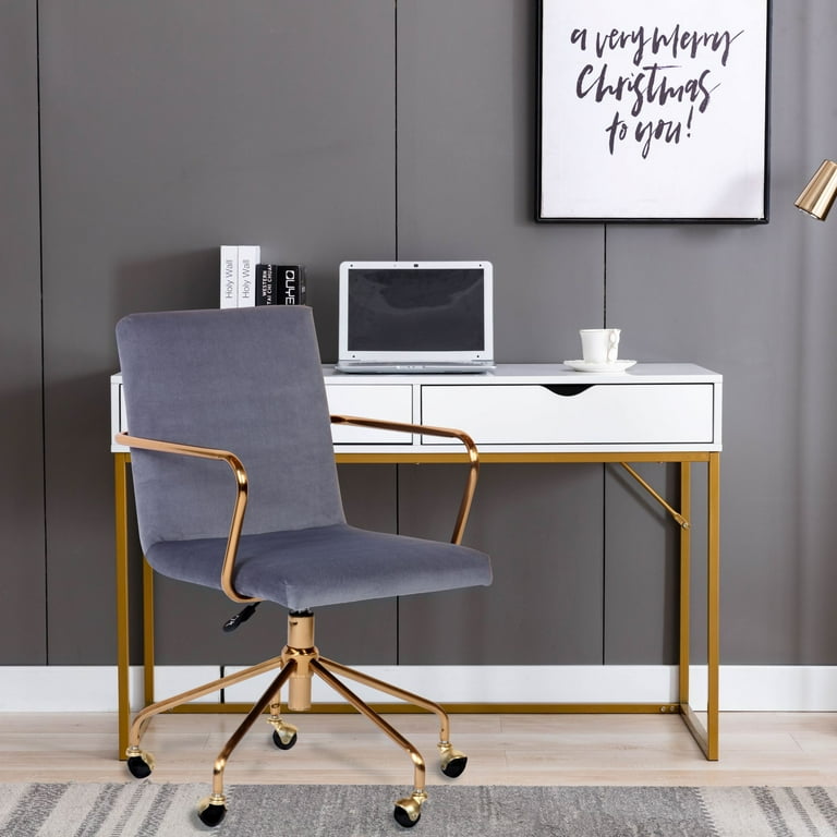 Gray and discount gold desk chair