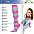 thumbnail image 5 of 6 Pairs Copper Compression Socks for Women & Men Circulation 15-20 mmHg - Better Blood Flow, Swelling , Best Support for Medical, Running, Nursing, 5 of 7