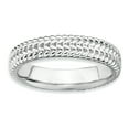 thumbnail image 1 of Bague en Argent Sterling Stackable Expressions Rhodium Taille 6, 1 of 3