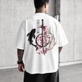 thumbnail image 2 of Vintage Japanese Koi Blossom Graphic T-Shirt, Heavy Cotton Unisex Classic Fit Tee, 2 of 9