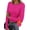 Pink, variant on Ronuti Long Sleeve Thermal Shirt for Women Light Fleece Tops Spring 2025 Crew Neck Casual Basic T-Shirts