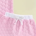 thumbnail image 4 of NOLDARES Toddler Girls Clothes Sleeveless Shirts Shorts Baby Girl Summer Outfit Cute Infant Outfits(Pink,12-18 Months), 4 of 7