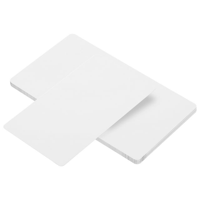 Unique Bargains Metal Business Cards Blank Name Card Sublimation Engraving Aluminum, White 12 Pack